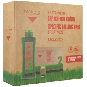 Терапевтический набор против выпадения волос Salerm Biokera Specific Falling 300 мл + 6*10 мл