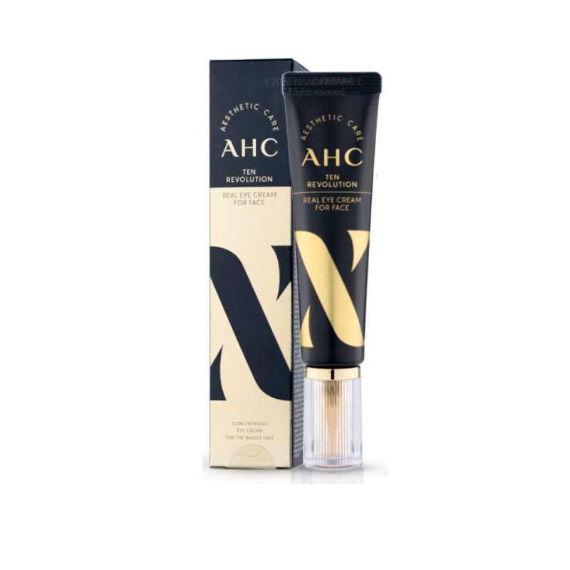 Антивозрастной крем для век с эффектом лифтинга AHC Ten Revolution Real Eye Cream For Face 30 мл — изображение 3