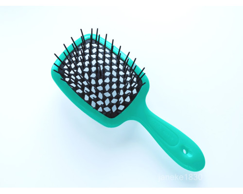 Janeke superbrush 72SP226TSE - массажная расческа (тифани/черный), 20,3x8,5x3,1 см