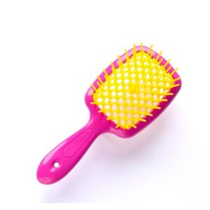 Janeke Superbrush Small 86SP234FY-массажная расческа17,5x7x3 см (малая) розовый/желтый