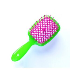Щетка для волос маленькая светло-зеленая с розовыми зубчиками Janeke Superbrush Small  86SP234VER (17,5x7x3 см)