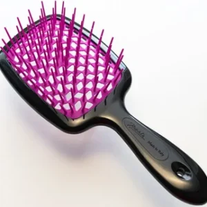 Janeke Щетка с закругленными зубчиками Superbrush, 20,3 x 8,5 x 3,1 см (черный/фуксия)