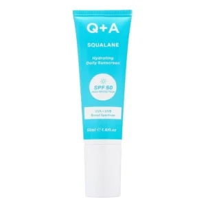 Q+A Солнцезащитный крем для лица Squalane SPF50, 50 мл