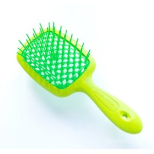 Щетка для волос лимонная с неоновыми салатовыми зубчиками Janeke Superbrush  86SP226LIM 20×8.5×3.1 см
